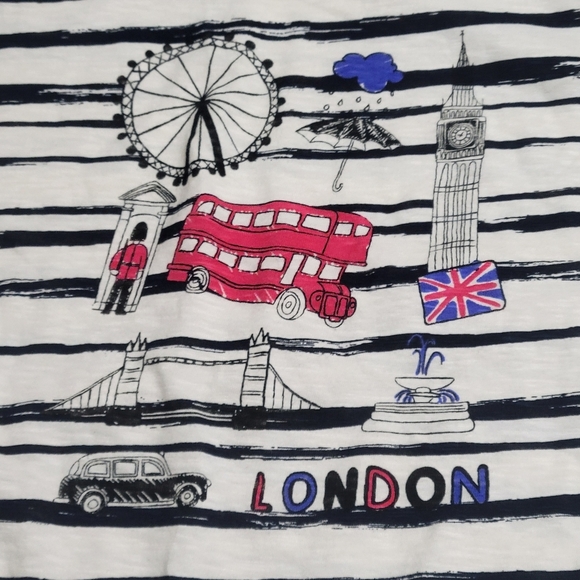 Talbots NWT Striped London Graphic Women's Top - Picture 14 of 14